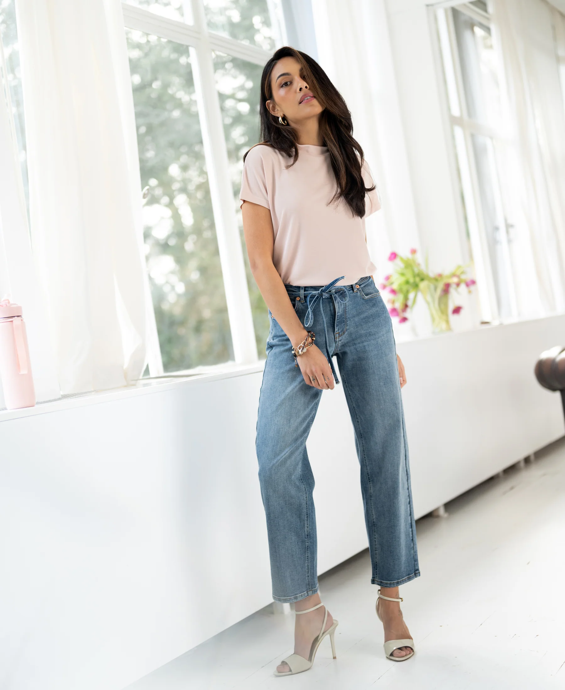 Cropped Jeans LE DEAN Light stone - Image 6