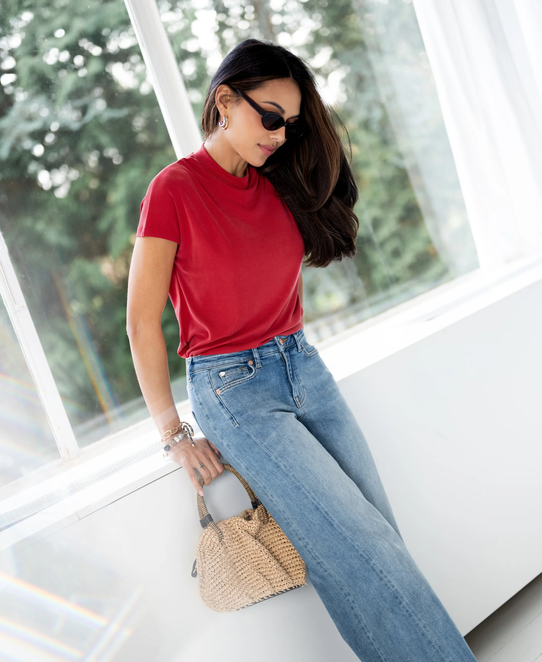 Rib coltop LA PIERRE Rouge - Image 5